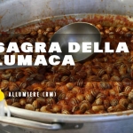 Sagra della Lumaca – Allumiere (RM) Potrebbe essere un'immagine raffigurante il seguente testo "di Trono Sagre SAGRA DELLA LUMACA E TANTI ALTRIOO ALTRIC PRODOTTI TIPICI ALLUMIERE PIAZZALE C MORONI Allumiere (RM)"