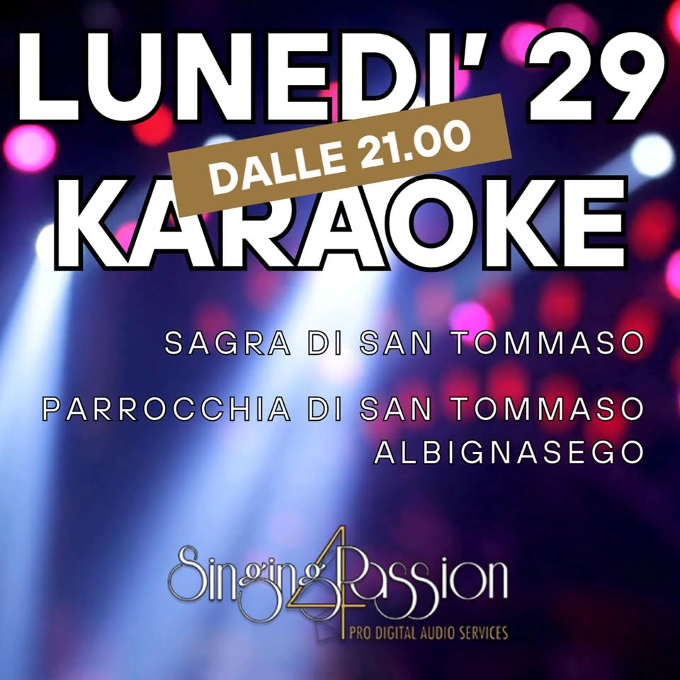 Sagra di San Tommaso :: karaoke sul palco con singing4passion