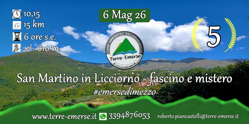 Evento San Martino in Licciorno – Fascino e mistero – emersedimezzo Locandina San Martino in Licciorno – Fascino e mistero – emersedimezzo - mercoledì 6 maggio ore 10:15 - 12:15