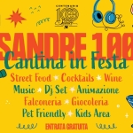SANDRE 100 – Cantina in Festa – INGRESSO LIBERO Potrebbe essere un'immagine raffigurante il seguente testo "24 MAGGIO CENTENARIO dalle11:00 dalle 11:00 ععد 1อ 825-21 alle lle23:00 SANDRE NDREAAO 100 "Cantina un Festa Street Food Cocktails Wine Music Dj Set Animazione Falconeria Giocoleria Pet Friendly Kids Area leee ENTRATA GRATUITA leel +"