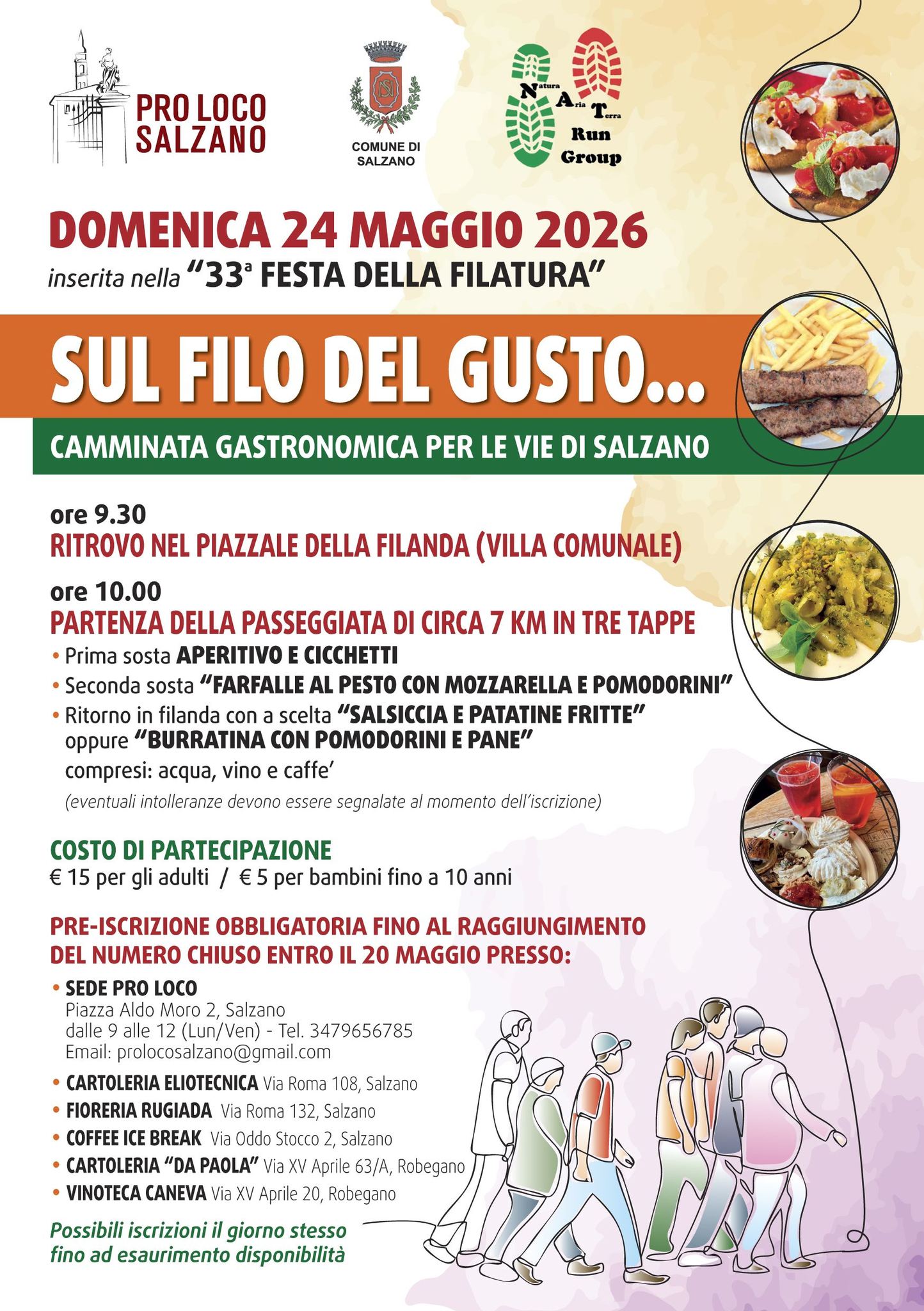 Sul Filo del Gusto Potrebbe essere un'immagine raffigurante pasta e testo