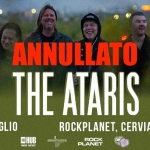 The Ataris ・ ANNULLATO Potrebbe essere un'immagine raffigurante tromba e il seguente testo "ANNULLATO THE ATARIS 4 LUGLIO ROCKPLANET, CERVIA (RA) III HIIR ROCK MUSIC FACTORT PLANET assomusica"