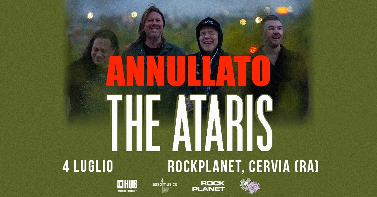 Evento The Ataris Annullato Locandina The Ataris Annullato - sabato 4 luglio ore 20:00 - 22:00
