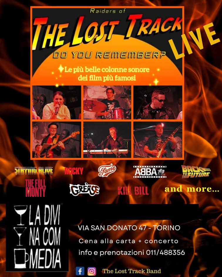 Evento The Lost Track Band – Colonne sonore di film Locandina The Lost Track Band – Colonne sonore di film - venerdì 15 maggio ore 21:30 - 23:30