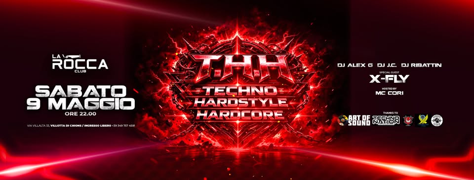 Evento T.h.h. – Techno Hardstyle Hardcore! – Sabato 9 Maggio Locandina T.h.h. – Techno Hardstyle Hardcore! – Sabato 9 Maggio - sabato 9 maggio ore 22:00 - 00:00