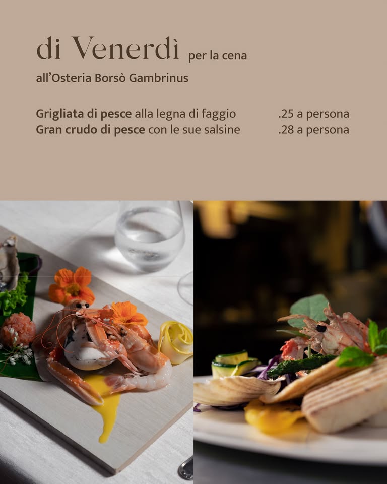 Evento Tre serate cult – Venerdì grigliata e gran crudo di pesce Locandina Tre serate cult – Venerdì grigliata e gran crudo di pesce - da venerdì 6 marzo - venerdì 28 agosto 2026 ore 19:00 ore 23:30