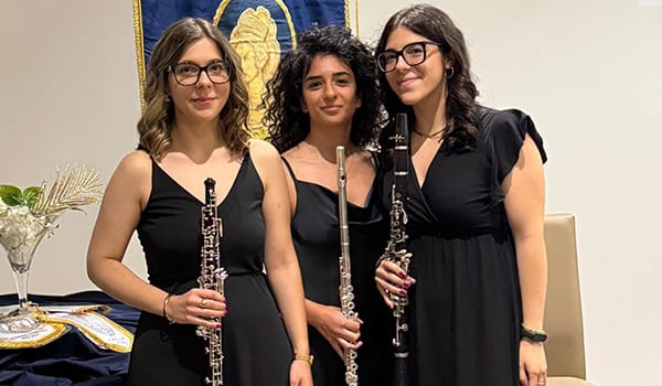 Trio Azzinnari – Coschignano Potrebbe essere un'immagine raffigurante flauto, oboe e clarinetto
