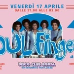 Ultimo Soul Fingers a Cesena! Ven 17 Aprile – Disco Club Ronta / 2 Piste / 6 DJs / Flea Market Potrebbe essere un'immagine raffigurante il seguente testo "VENERDÌ 17 APRILE DALLE 21.00 ALLE 03.00 SOUL Llingers a Cesena BOOMROOM BOOM ROOM CLAUDIO CAVALLARO DISCO CLUB RONTA CLAP ROOM DOMENICOCAVALLARI DOMENICO CAVALLARI RICKY CARDELLI LU SILVER CURLINA EDITS VIA RAVENNATE 4150 DISCOCLUBRONTA CESENA FABEDELIC"