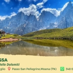 Val di Fassa — L’incantesimo delle Dolomiti Potrebbe essere un'immagine raffigurante le Tre Cime di Lavaredo e il seguente testo "cO計 TREKK TREKK GO VAL DI FASSA L'incantesimo delle Dolomiti 0-0-0 8ဓ dal 19 al 26 luglio شن Passo San Pellegrino,Moena (TN) 348 0034055 SAUREAESOCUKTE Aigae"