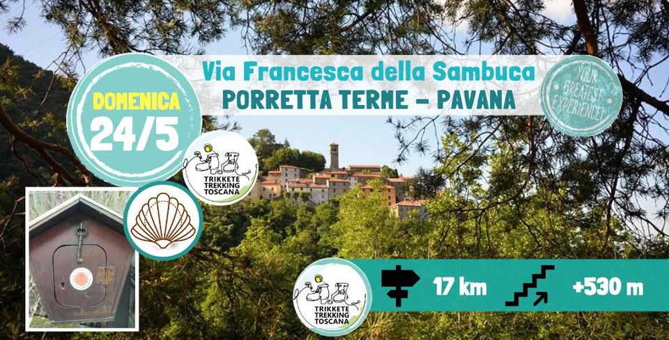 Evento Via Francesca della Sambuca Porretta Terme – Pavana Locandina Via Francesca della Sambuca Porretta Terme – Pavana - domenica 24 maggio ore 09:45 - 11:45