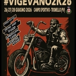 #VIGEVANO2K26 Potrebbe essere un'immagine raffigurante motocicletta e il seguente testo "#VIGEVANO2K26 26/27/28 28 GIUGNO 2026 CAMPO SPORTIVO TROMELLO CAMPOSPORTIVO-TROMELLO/PVI y 网 IRECANTE FREE FREE ENTRY AND DRINK FOOD MERICAN CARS AMPING STAND ซีคง"