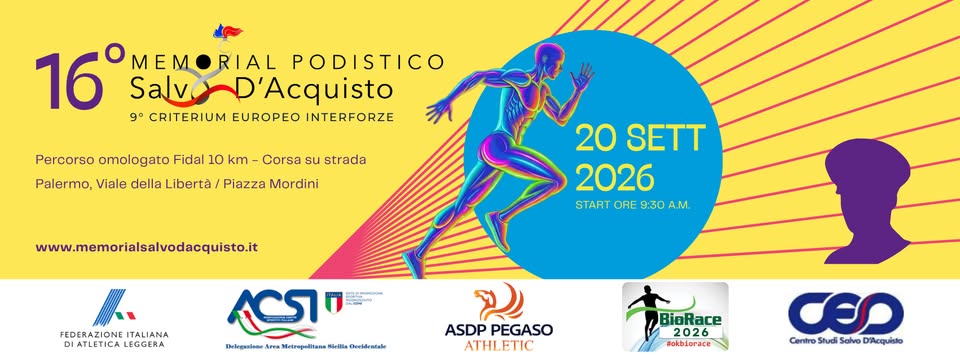 Evento 16° Memorial Podistico Salvo D’acquisto Locandina 16° Memorial Podistico Salvo D’acquisto - domenica 20 settembre ore 09:30 - 11:30