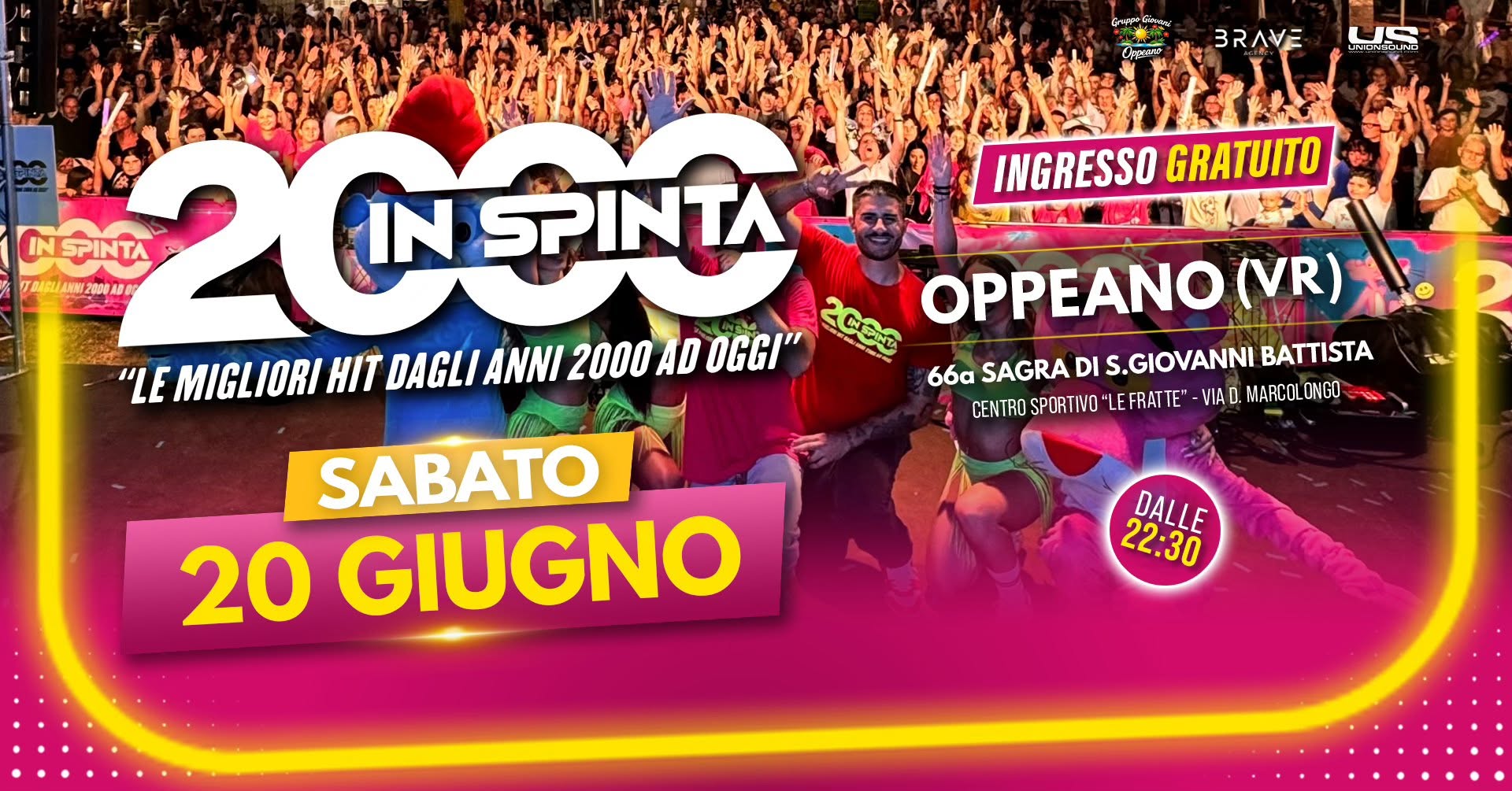 Evento 2000 in Spinta r – Oppeano (VR) Locandina 2000 in Spinta r – Oppeano (VR) - sabato 20 giugno ore 22:30 - 00:30