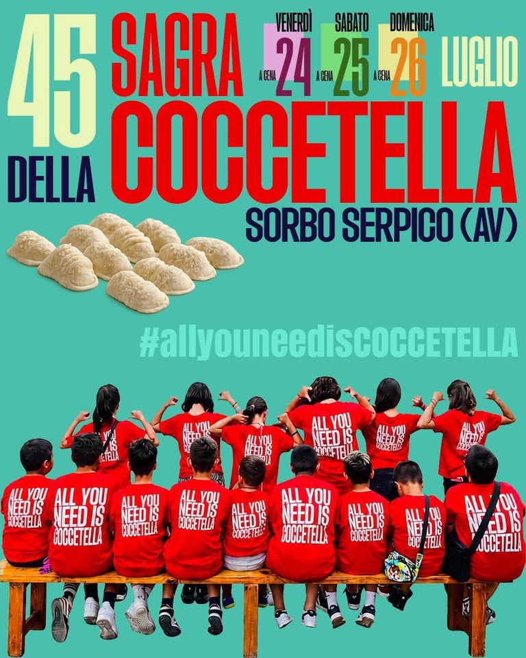 Evento 45a Sagra della Coccetella Locandina 45a Sagra della Coccetella - da venerdì 24 luglio - domenica 26 luglio 2026 ore 17:00 ore 23:00