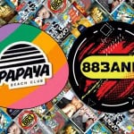 88Band (883 tribute) live@ PAPAYA | Idroscalo (MI) Potrebbe essere un contenuto di pop art raffigurante testo