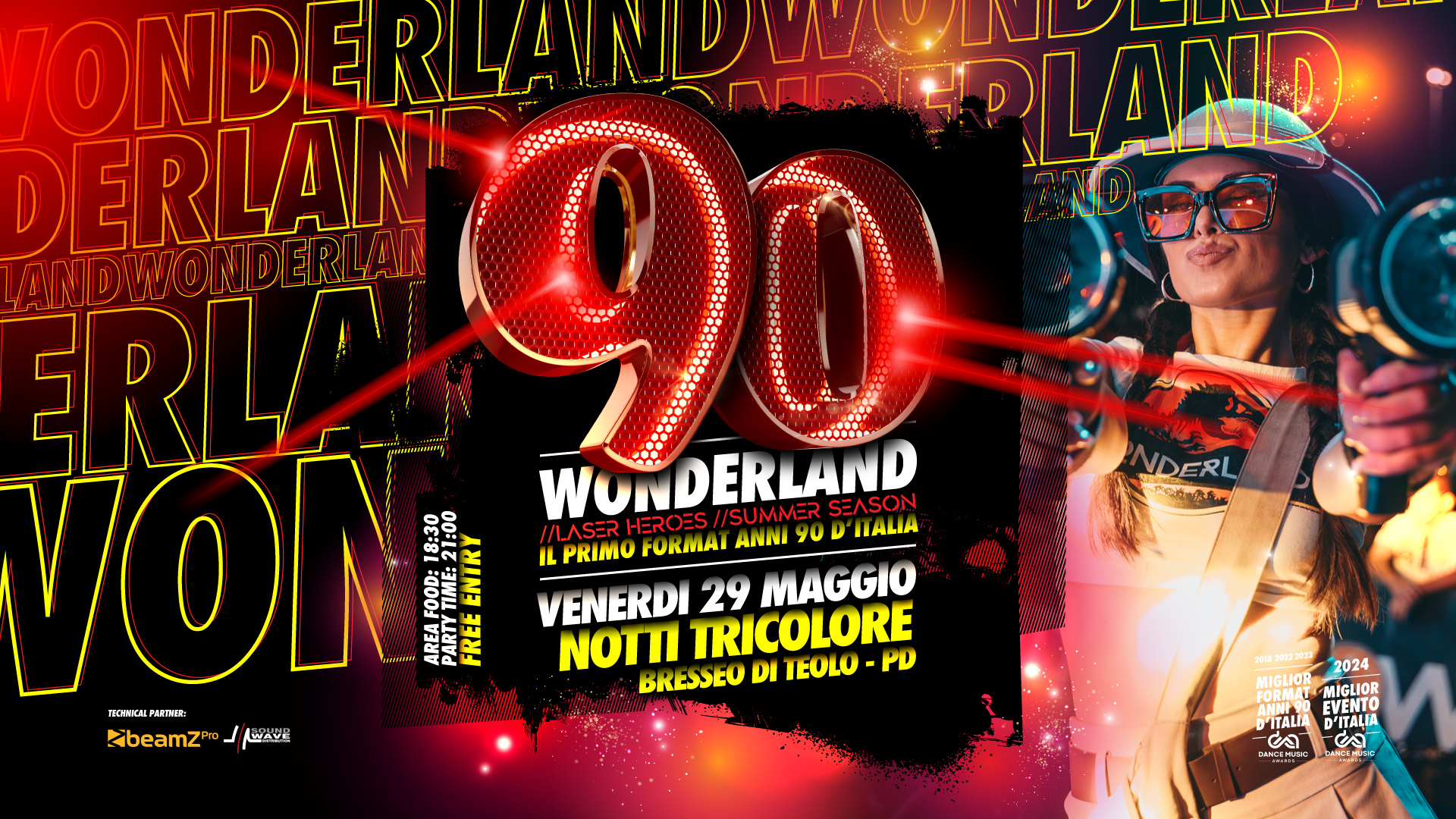 90 WONDERLAND @ FESTA DELLE RANE – Cittadella (Pd) 🔴 LaserTour – Ingresso Gratuito Potrebbe essere un'illustrazione raffigurante il seguente testo "OND ER 그미에인! RLAND D ERLAN LANDWONDERLAN ERLA 90 VON ARETY 크크러 WONDERLAND WONDE 00:6 21:30 ENTRY //LASER HEROES SUMMER DERLAND SEASON IL PRIMO FORMAI ANNI 90 D' IALIA VENERDI 19 GIUGNO FESTA DELLE RANE S. CROCE BIGOUNA α ITADELLA PD nΣνΜΜcM ETIT: KibeamZeroJ|aue LEZUE LibeamZPrc VDERL 2024 FIGORMIGUOR ANNIG FORMAT MIGLIOR MIGLIOR EVENTO ΟΊΤΑUΙΑ 당시 나m30 ด BHHaTuK"