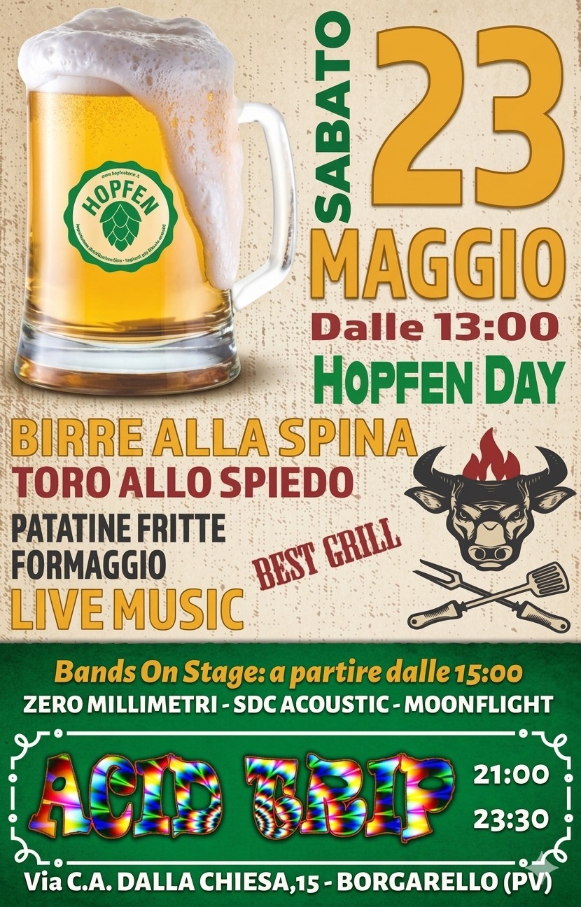Evento Acid Trip Open Air Live Show Locandina Acid Trip Open Air Live Show - sabato 23 maggio ore 21:00 - 23:00