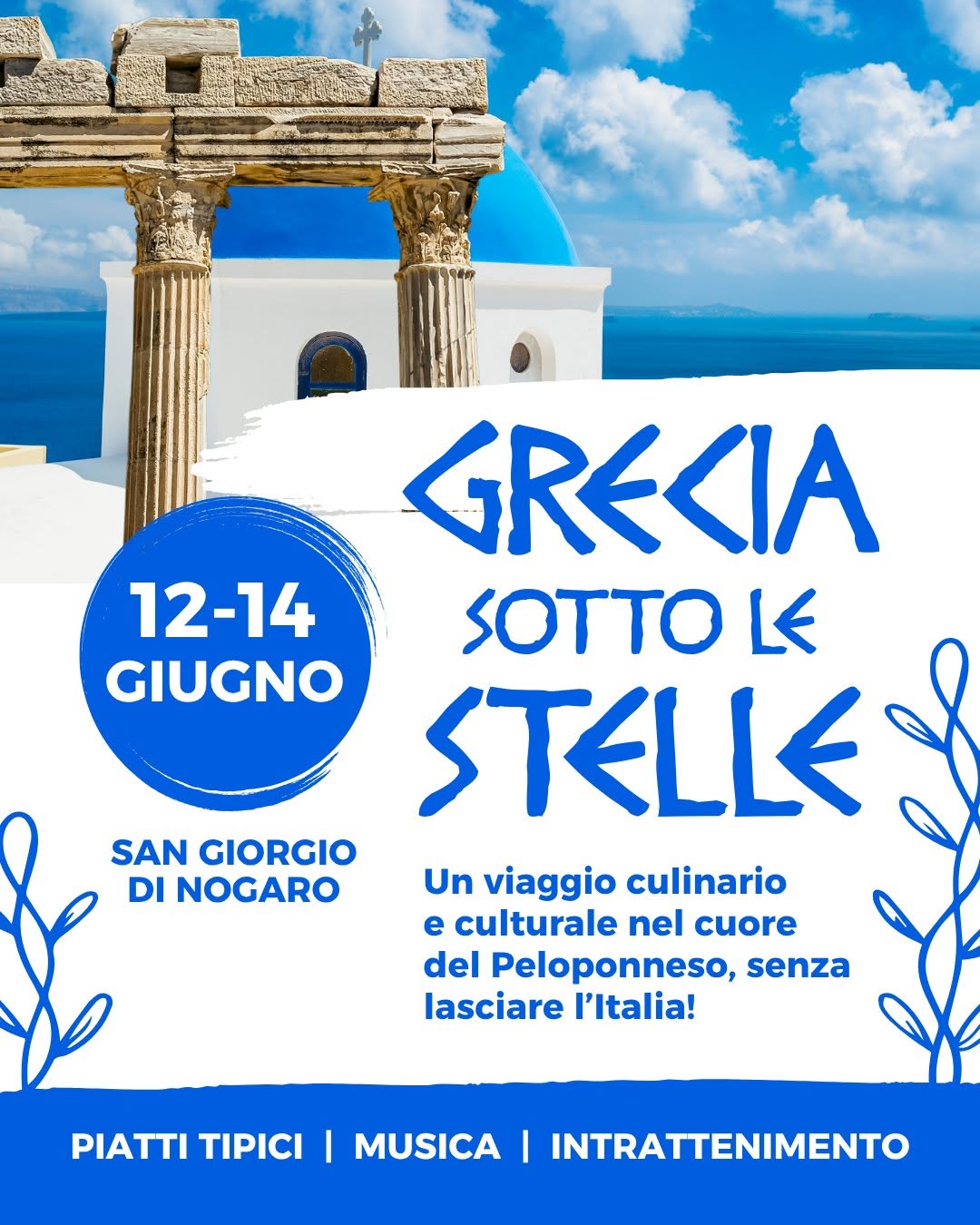 Evento GR Agorà – La Grecia sotto le Stelle a S. Giorgio di Nogaro GR Locandina GR Agorà – La Grecia sotto le Stelle a S. Giorgio di Nogaro GR - da venerdì 12 giugno - domenica 14 giugno 2026 ore 18:30 ore 21:30