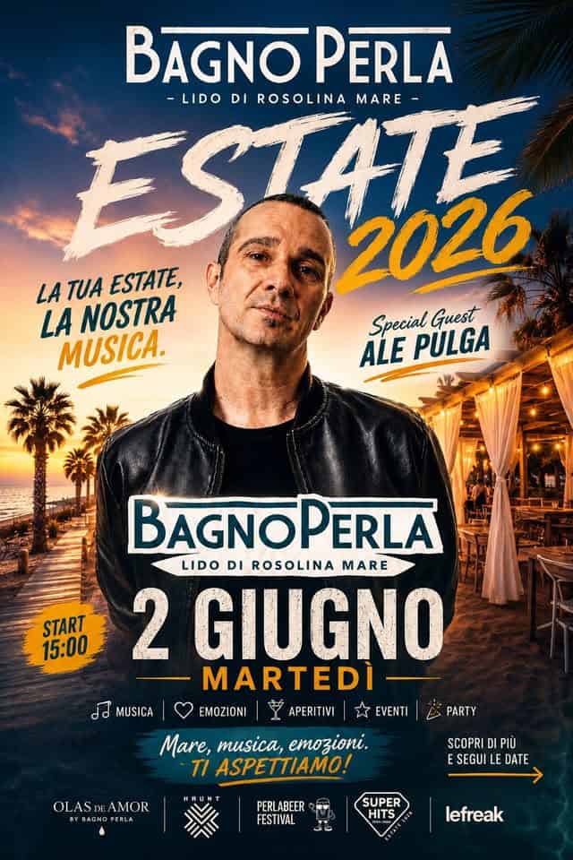 Evento Ale Pulga Le Freak Bagno Perla Locandina Ale Pulga Le Freak Bagno Perla - martedì 2 giugno ore 16:00 - 18:00
