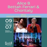 ALICE B, BETTAH FERRARI & CHORITALY | Divas. Omaggio alle grandi voci femminili Potrebbe essere un contenuto grafico raffigurante testo