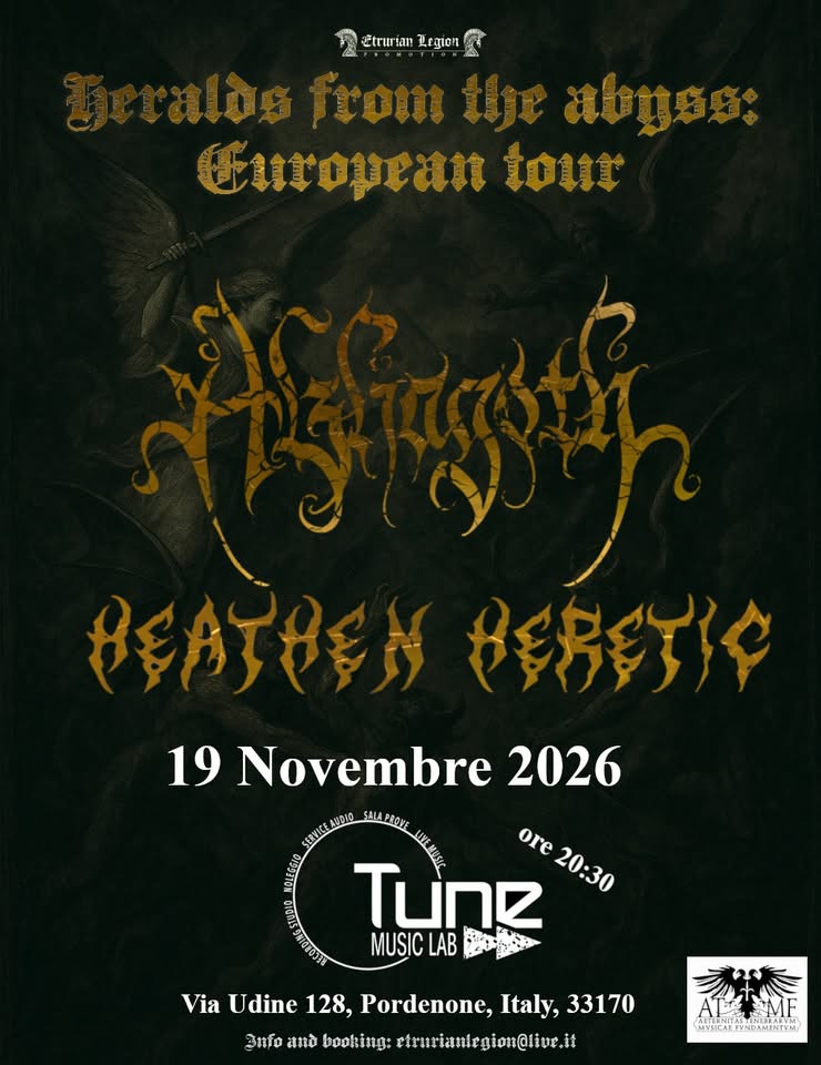 Evento Alzhagoth Heathen Heretic – Live at Tune Music Lab Locandina Alzhagoth Heathen Heretic – Live at Tune Music Lab - giovedì 19 novembre ore 20:30 - 22:30