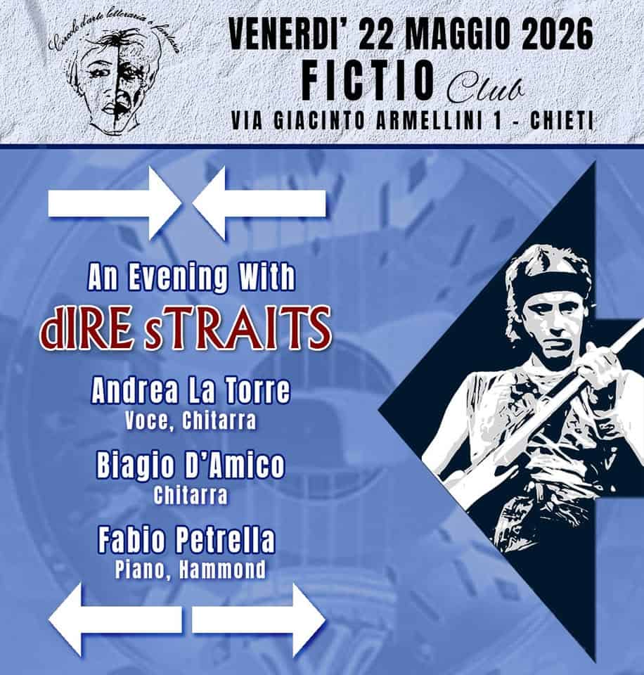Evento An evening with dIRE sTRAITS Locandina An evening with dIRE sTRAITS - venerdì 22 maggio ore 21:30 - 23:30