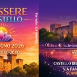 Benessere al Castello Potrebbe essere un'immagine raffigurante l'Arno, la Sagrada Familia e il seguente testo "BENESSERE -al al CASTELLO Rocene hli 38 Sea Anan 7 Olistica ORARIO ORARIO10.00-20.00 10.00-20.00 13-14 13-14GIUGN02026 GIUGNO 2026 ORARIO RARIO10.00-20.00 10.00-20.00 Esoterismo Salute Benessere Food CASTELLO DELL'ACCIAIOLO VIA PANTIN 63 SCANDICCI"
