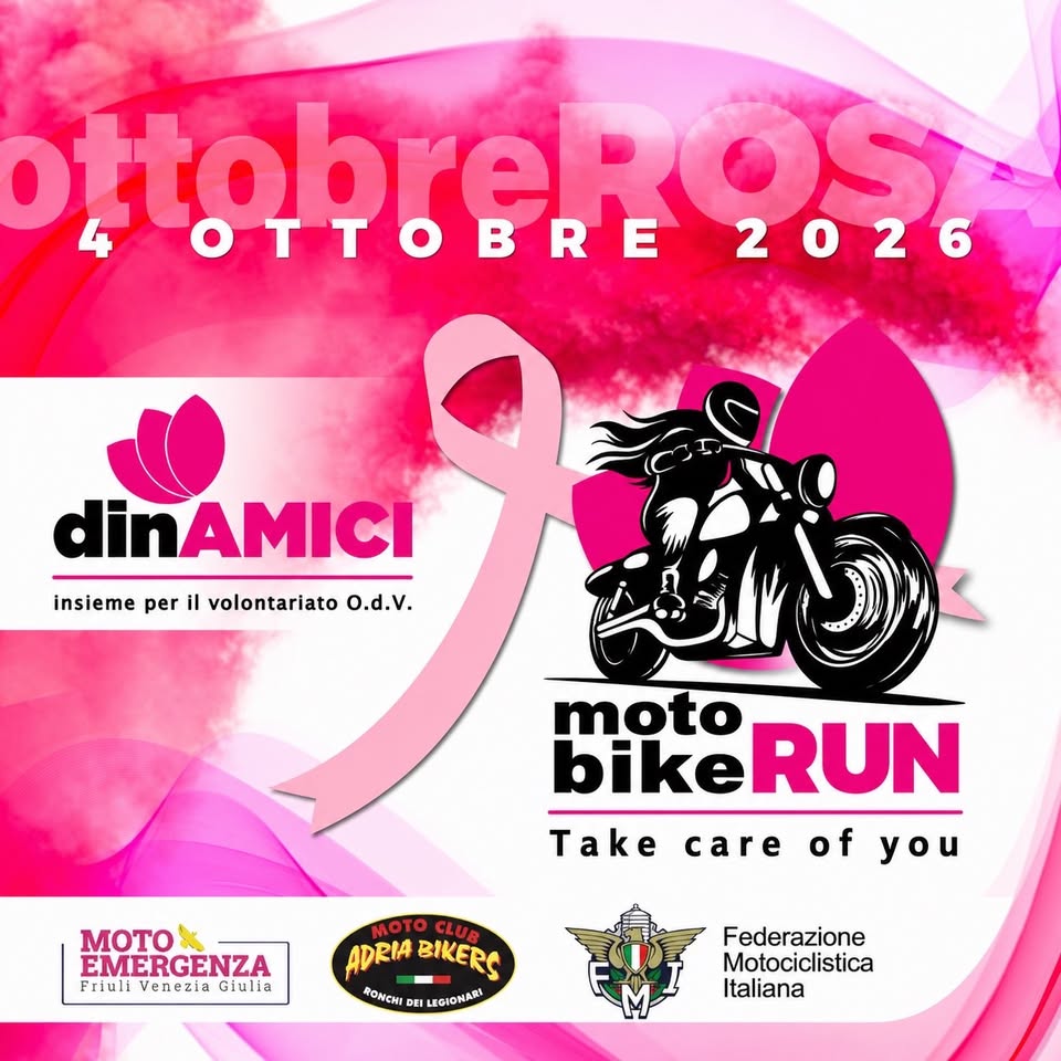 Evento Bike Run in Rosa – 4a Edizione Moto Giro Solidale Locandina Bike Run in Rosa – 4a Edizione Moto Giro Solidale - domenica 4 ottobre ore 10:00 - 12:00