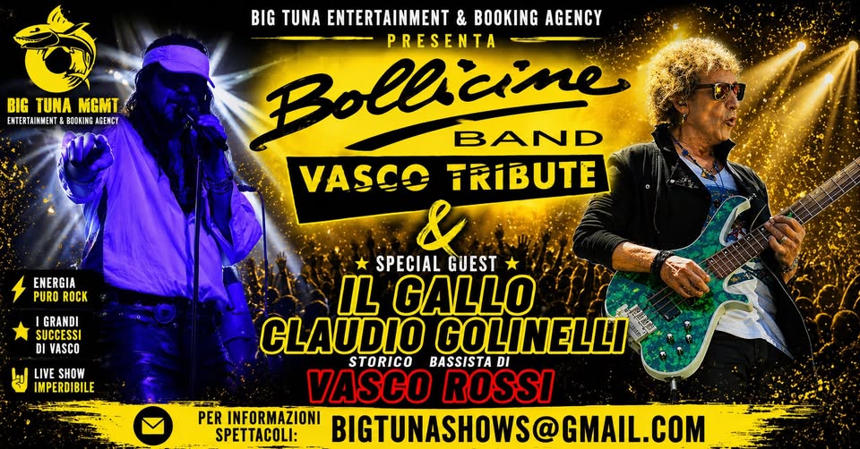Evento Bollicine – Vasco Rossi Tribute Il Gallo Claudio Golinelli Live @Pizzeria Da Michele, Silea (Tv) Locandina Bollicine – Vasco Rossi Tribute Il Gallo Claudio Golinelli Live @Pizzeria Da Michele, Silea (Tv) - sabato 10 ottobre ore 21:30 - 23:30