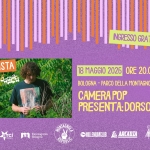 CAMERA POP presenta DORSO live @ Montagnola Republic Potrebbe essere un'immagine raffigurante il seguente testo "INGRESSO GRATUITO INTERVISTA +LIVE Camera 18 MAGGIO 2026 ORE 20.00 BOLOGNA PARCO DELLA MONTAGNOLA AP PRESENTA:DORSO 2 arci ologt ዜባ Bologna חרוך Montognola TA6AЛΑ REPUBLIE MILLENIUMCLUB AREADIA ANTENNA PAMSICRACTOAA NTENNA MUSICFACTORV MUSIC FACTORY"