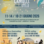 Camolli Sotto le Stelle 2026 Potrebbe essere un'immagine raffigurante pallavolo e il seguente testo "CAMOI Sit Camolli Casut di Sacile (PN) CAMOLLI SOTTO LE STELLE 11-14/ 18-21 GIUGNO 2026 TORNEO DI CALCETTO, FOOTVOLLEY & BEACH VOLLEY CONCERTI & DJ SET APERITIVI CUCINA Manifestazione coperto Ingresso libero Chiosco enogastronomico Pesca di beneficenza Specialità Bomba Burger & Galletto Musica ive 8 D j set Torneo calcetto e footvolley FABRIZIO 338 338573856 573 8561 MAT 3661088533 366 108 8533 Iscrizioni srizionitorneientroil07giugno tornei entroi 07 giugno Torneo beach volley SARA 334 595 0548 LIVE MARTINA 349 797 0556 MUSIC"