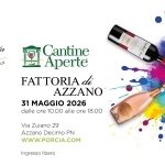 Cantine Aperte 2026 Potrebbe essere un contenuto grafico raffigurante champagne e testo