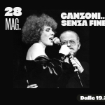 CANZONI… SENZA FINE Potrebbe essere un'immagine raffigurante il seguente testo "28 MAG. CANZONI... SENZA SENZAFINE FINE Dalle Dalle19.30 19.30"