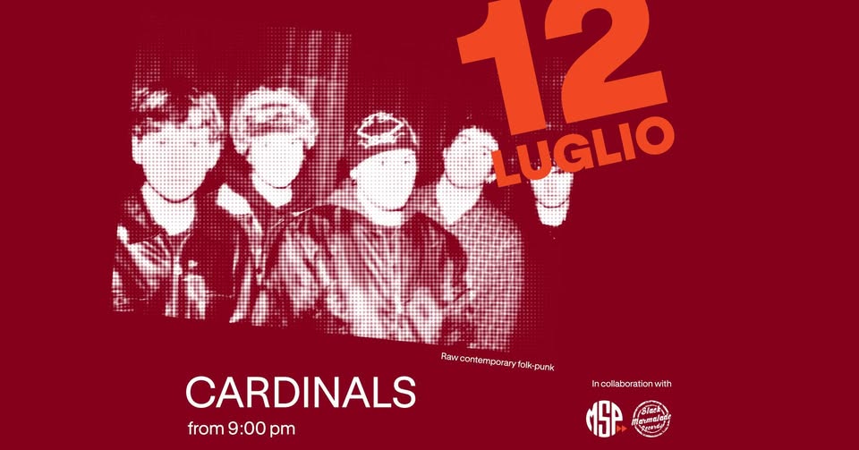 Evento Cardinals live – Urbica Velostazione Pesaro Locandina Cardinals live – Urbica Velostazione Pesaro - domenica 12 luglio ore 21:00 - 23:00
