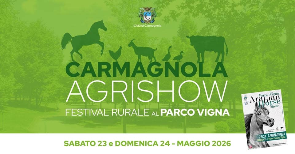 Evento Carmagnola Agrishow Locandina Carmagnola Agrishow - sabato 23 maggio ore 09:00 - 11:00