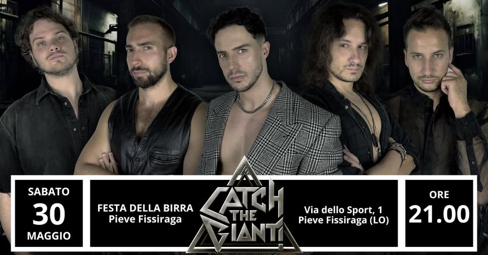 Potrebbe essere un'immagine raffigurante il seguente testo "SABATO 30 MAGGIO FESTA DELLA BIRRA Via dello Sport, 1 Pieve Fissiraga TATH THE Pieve Fissiraga (LO) GIANTI ORE 21.00"