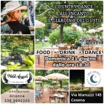 Cesena Country @Incanto Potrebbe essere un'immagine raffigurante il seguente testo "COUNTRY:DANCE ALL'INCANTO ALL IL LGIARDINO DEL GUSTO FOOD| OIh DRINK O DANCE Domenica 21 giugno dalle ore 18.30 Wildngels Country Western Dance নु Prenotazioni azioni Preno Arianna 338 9092320 INCANTO GAIRDINO CRANDINODRLO DEL CUO Via Manuzzi 145 Cesena"