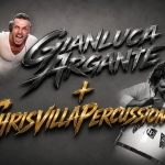 ChrisVillaPercussion+GianlucaArganteDj Potrebbe essere un'immagine raffigurante tromba e testo