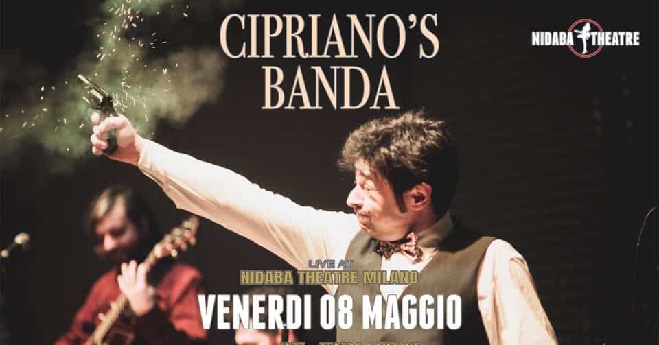 Evento CIPRIANO’SBANDA – jazz swing & teatro canzone Locandina CIPRIANO’SBANDA – jazz swing & teatro canzone - venerdì 8 maggio ore 20:00 - 23:59