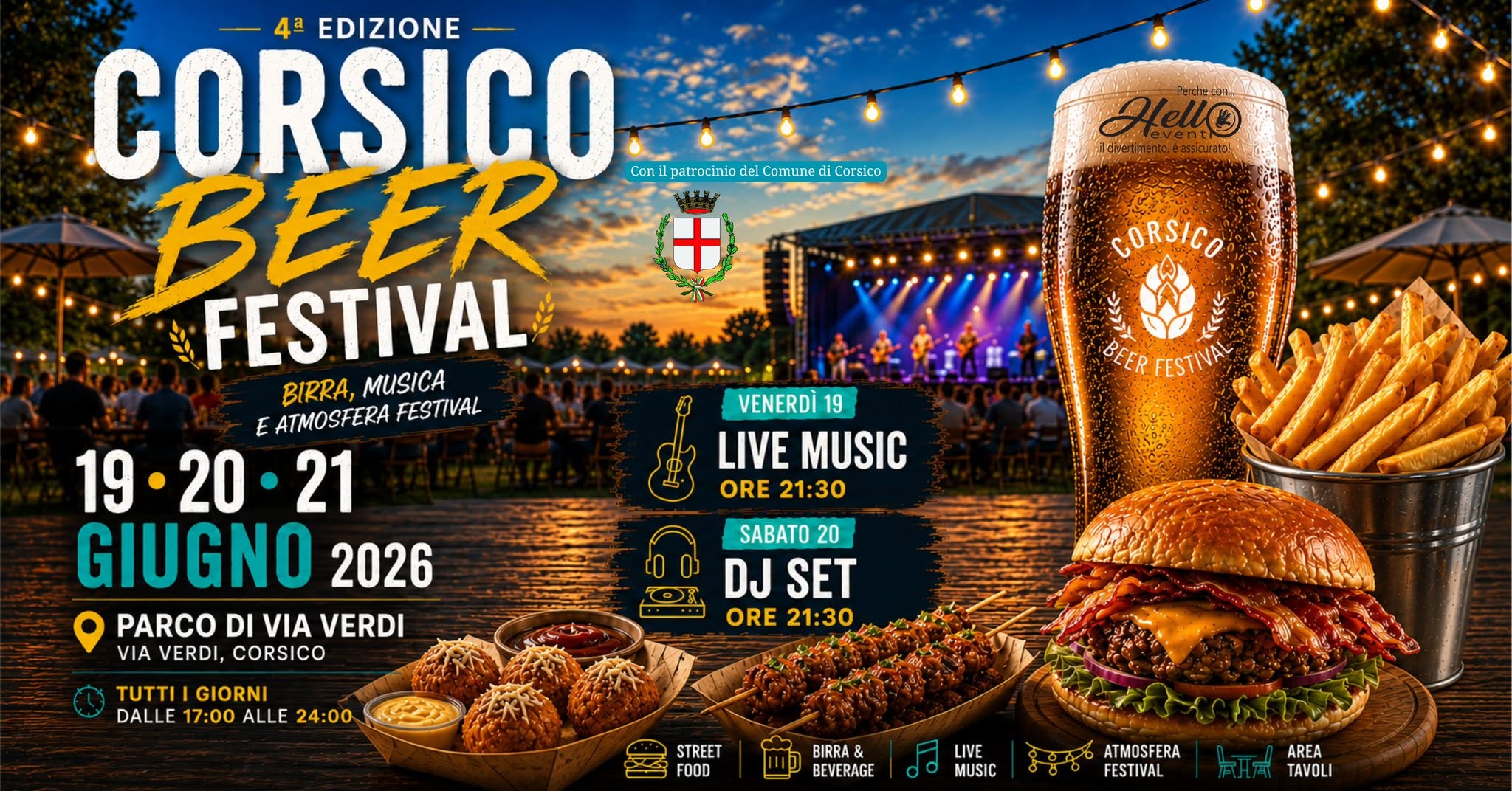 Evento Corsico Beer Festival – 4A Edizione Locandina Corsico Beer Festival – 4A Edizione - venerdì 19 giugno ore 17:00 - 19:00