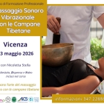 corso MASSAGGIO SONORO VIBRAZIONALE CON LE CAMPANE TIBETANE – a Vicenza Corso Massaggio Sonoro Vibrazionale Con Le Campane Tibetane – A Vicenza a Vicenza (VI) il 23 maggio 2026