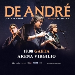 Cristiano De Andrè – 18.08.26 – Gaeta, Arena Virgilio Cristiano De Andrè – 18.08.26 – Gaeta, Arena Virgilio a Gaeta (LT) il 18 agosto 2026