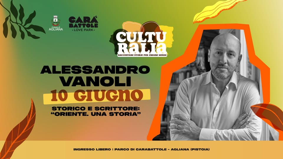 Evento Culturalia con Alessandro Vanoli – Carabattole Love Park Locandina Culturalia con Alessandro Vanoli – Carabattole Love Park - mercoledì 10 giugno ore 21:00 - 23:00