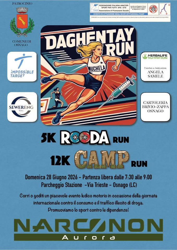 DAGHENTAY RUN Potrebbe essere un'immagine raffigurante testo