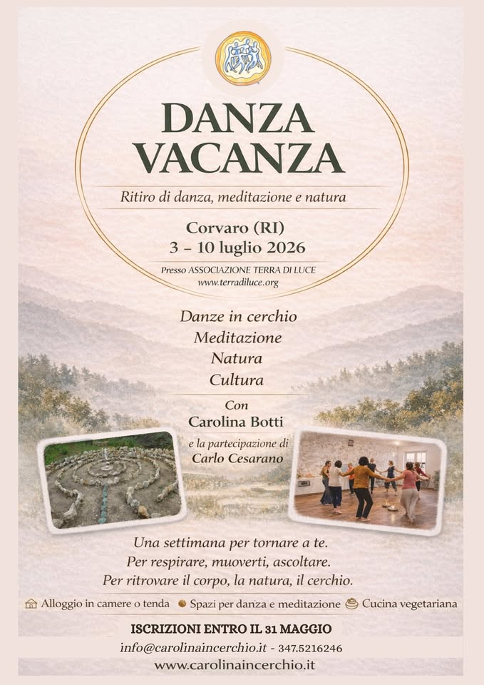 Evento DANZAVACANZA tra Lazio e Abruzzo Locandina DANZAVACANZA tra Lazio e Abruzzo - da venerdì 3 luglio - venerdì 10 luglio 2026 ore 17:00 ore 14:30