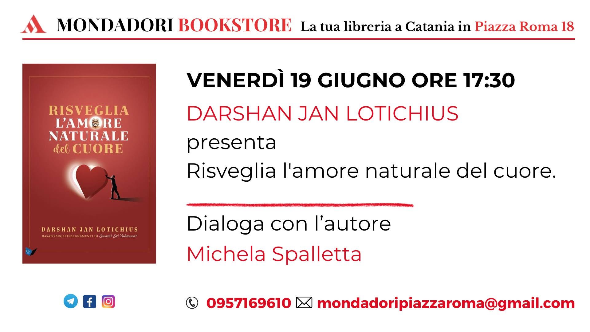 Evento Darshan Jan Lotichius presenta “Risveglia l’amore naturale del cuore” Locandina Darshan Jan Lotichius presenta “Risveglia l’amore naturale del cuore” - venerdì 19 giugno ore 17:30 - 19:30