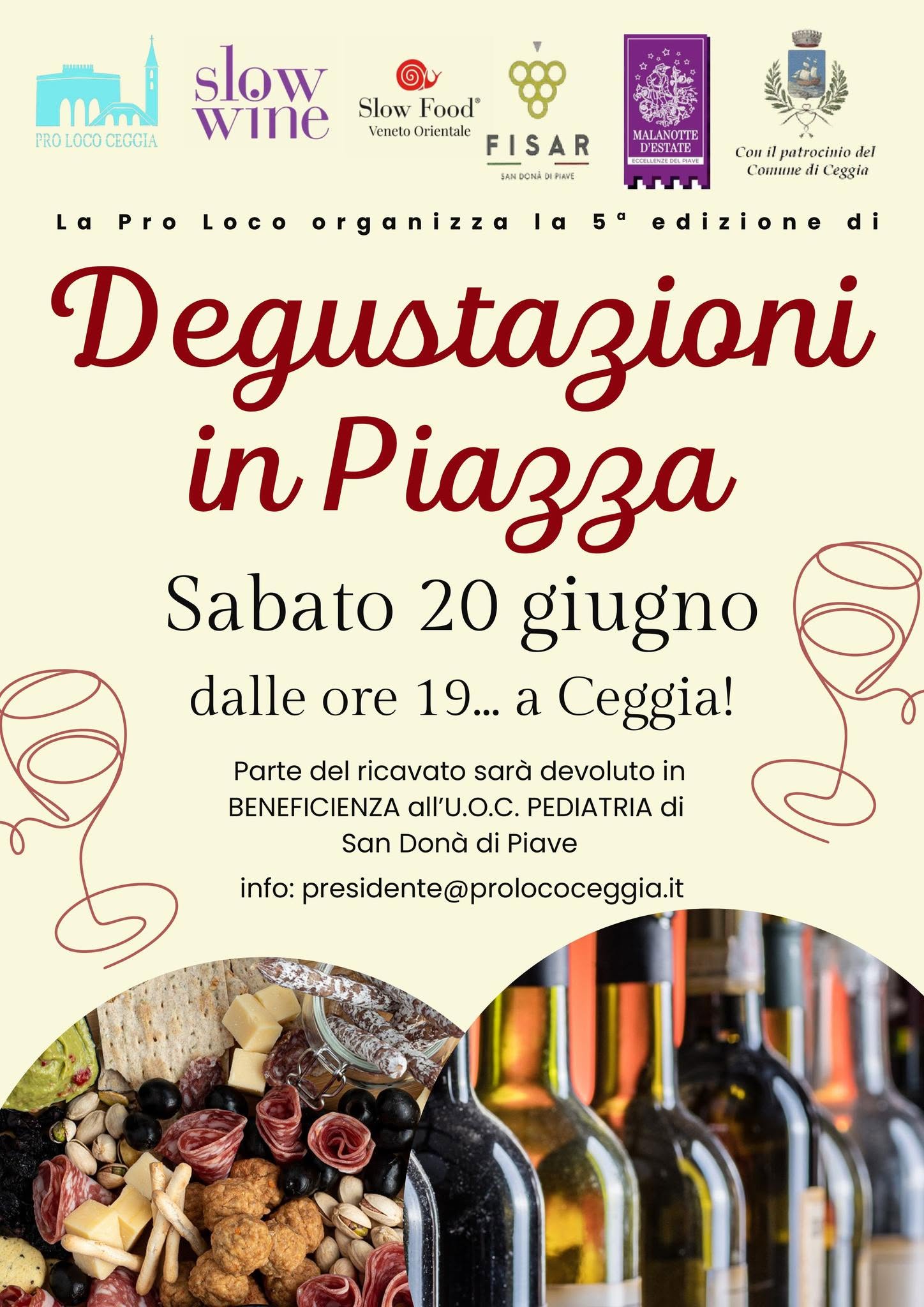 Evento Degustazioni in Piazza Locandina Degustazioni in Piazza - sabato 20 giugno ore 19:00 - 21:00