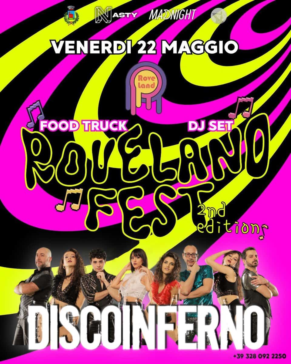 Evento DiscoInferno Roveland Fest (Roveleto, PC) Locandina DiscoInferno Roveland Fest (Roveleto, PC) - venerdì 22 maggio ore 21:30 - 23:30