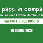 Due passi in compagnia – Vararo e il suo roseto Potrebbe essere un'immagine raffigurante il seguente testo "Due passi in compagnia con la Pro Loco Laveno Mombello Cerro VARARO E IL SUO ROSETO 28 28GIUGN02026 GIUGNO 2026"