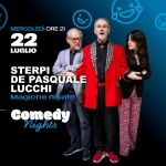 Estate BRN Village: Comedy Nights con Sterpi, Lucchi & De Pasquale | Mercoledì 22 Luglio ore 21.00 Estate BRN Village Comedy Nights con Sterpi, Lucchi & De Pasquale Mercoledì 22 Luglio ore 21.00 a Forlimpopoli (FC) il 22 luglio 2026